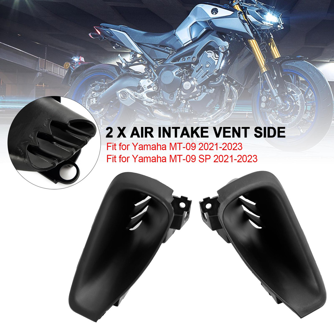 Unpainted Air Intake Vent side Fairing For Yamaha MT-09 / MT-09 SP 2021-2023