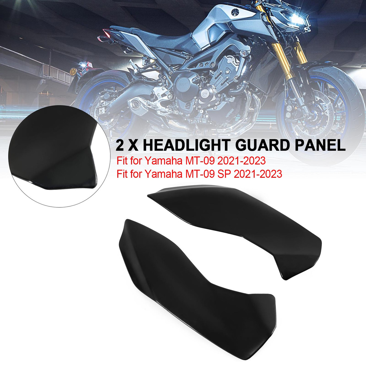 Unpainted Front Headlight Guard Panel For Yamaha MT-09 / MT-09 SP 2021-2023