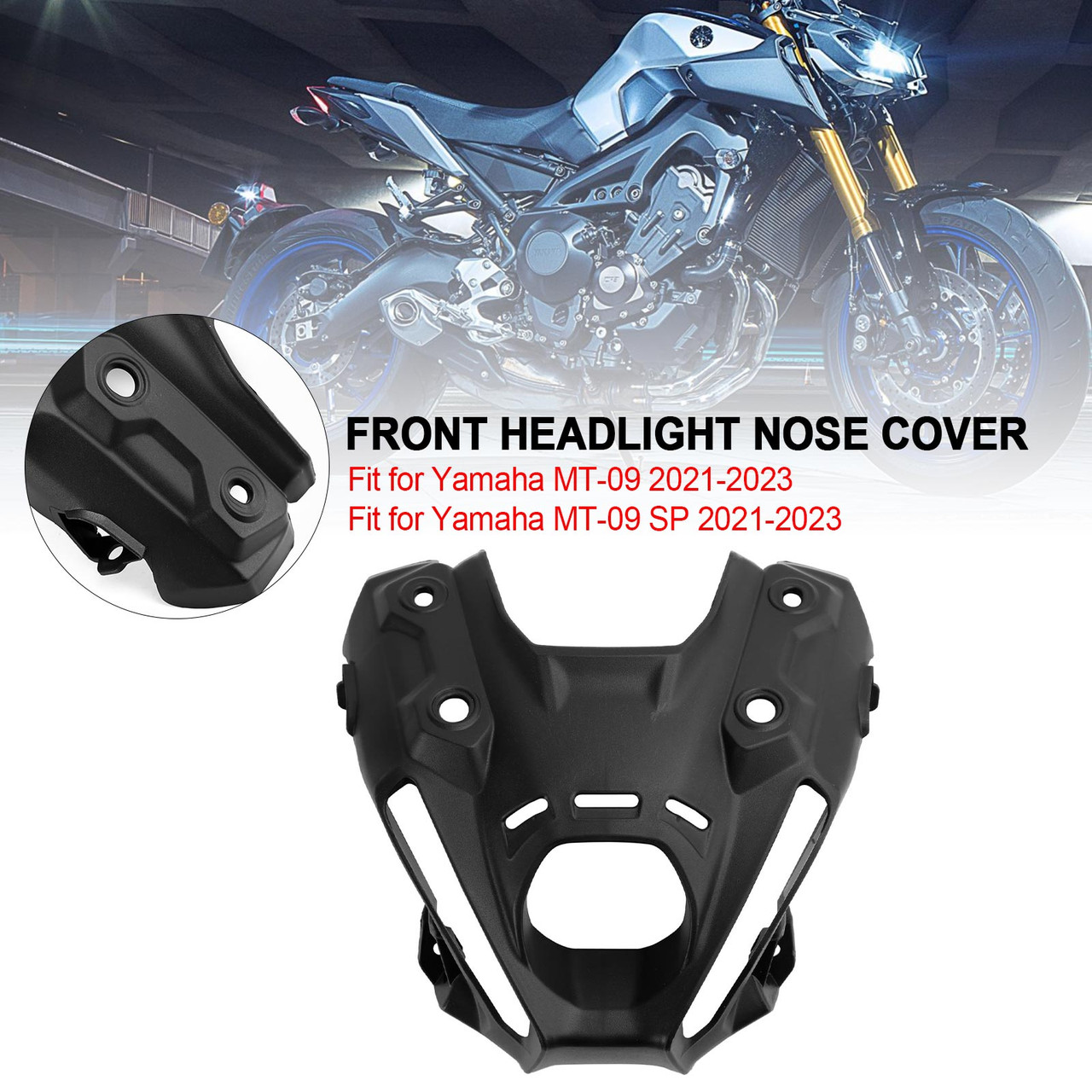 Unpainted Front Headlight Nose Cover For Yamaha MT-09 / MT-09 SP 2021-2023