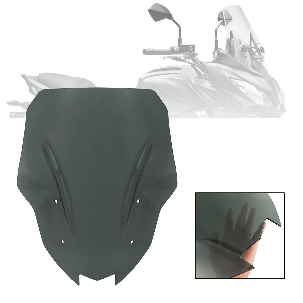 Windshield Windscreen for Kawasaki Versys 650 2022-2023 BLK - Mad