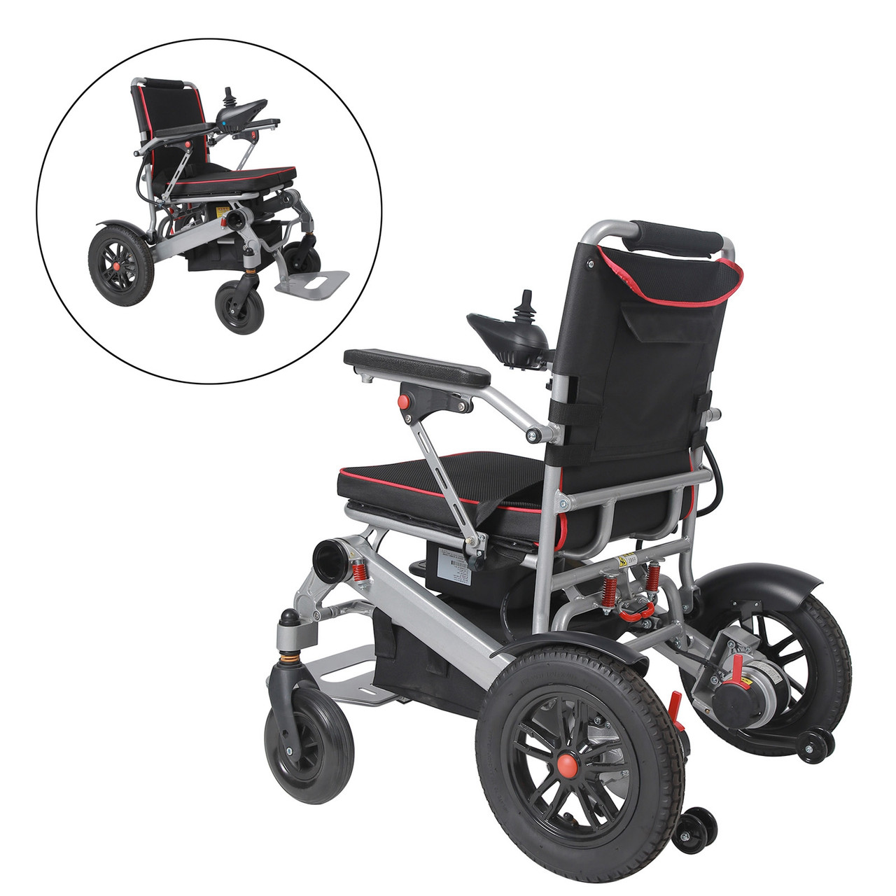 Seniors Compact Portable Airline Approved Electric Wheelchair for Adults Intelligent Power Wheelchairs Lightweight Foldable All Terrain Motorized Wheelchair