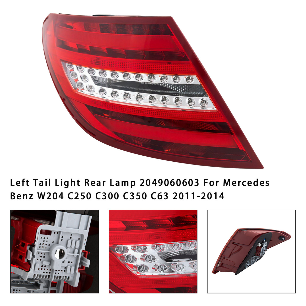 Left Tail Light Rear Lamp For Mercedes Benz W204 C250 C300 C350 C63 2011-2014