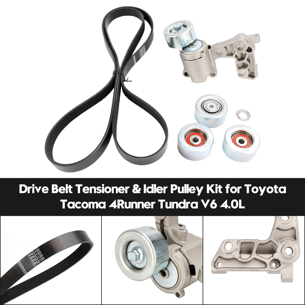 Drive Belt Tensioner & Idler Pulley Kit for Toyota Tacoma 4Runner