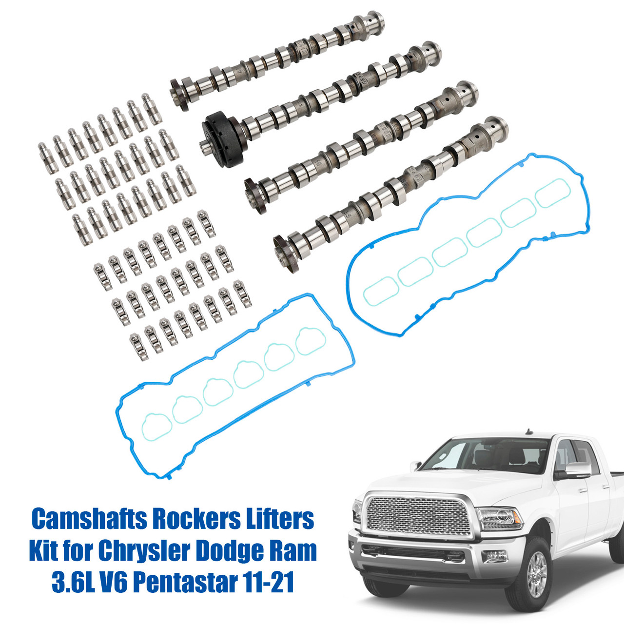 Camshafts Rockers Lifters Kit for Chrysler Dodge Ram 3.6L V6 Pentastar 11-21