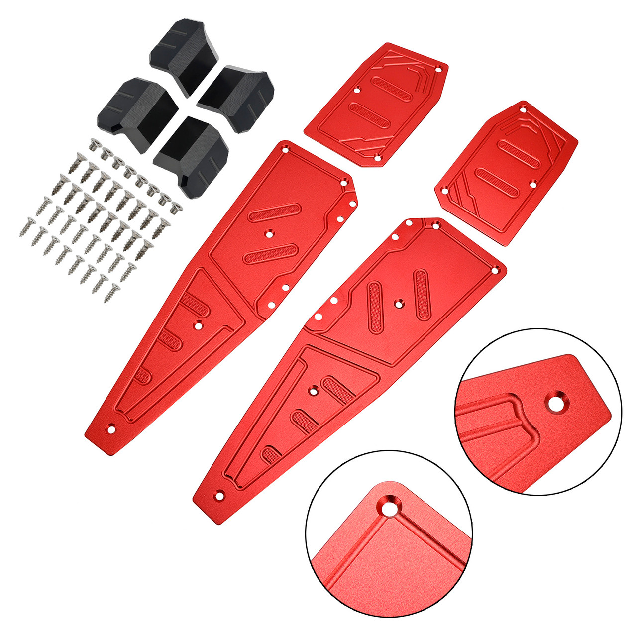 Footboard Foot Rest Pad Peg Pedal Plate For Aprilia SR GT200 SR GT125 2022-2023 Red