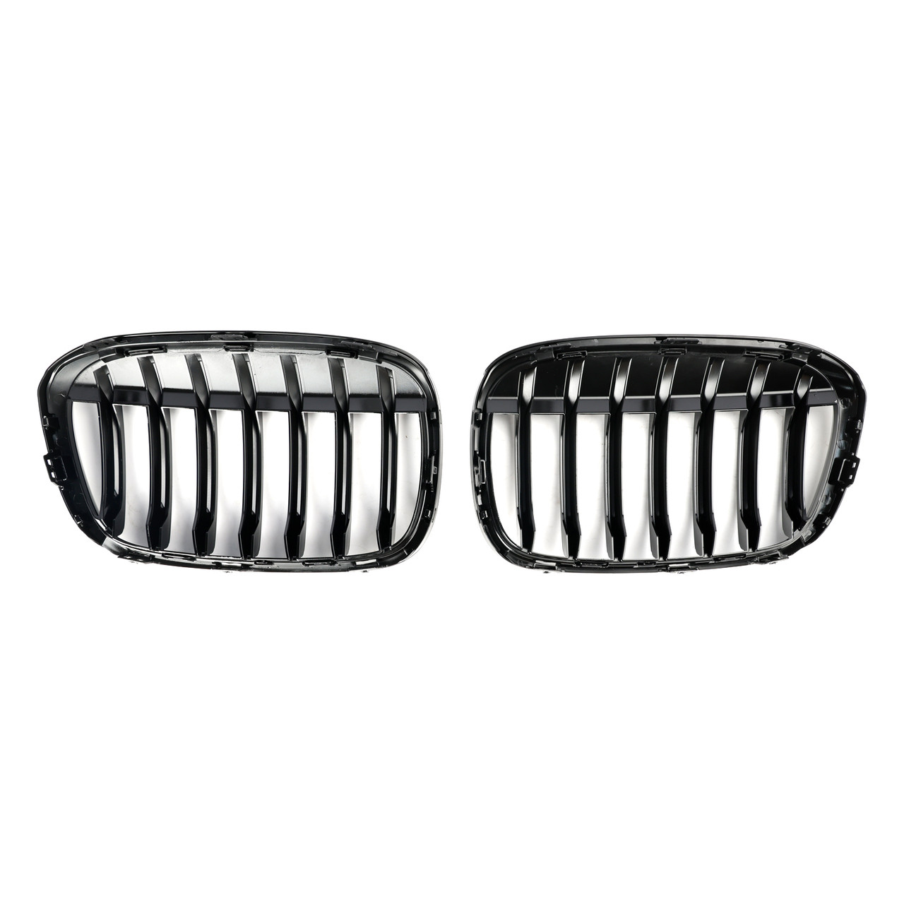 2PCS Gloss Black Front Kidney Grille Grill Fit BMW X1 F48 F49 2016-2018