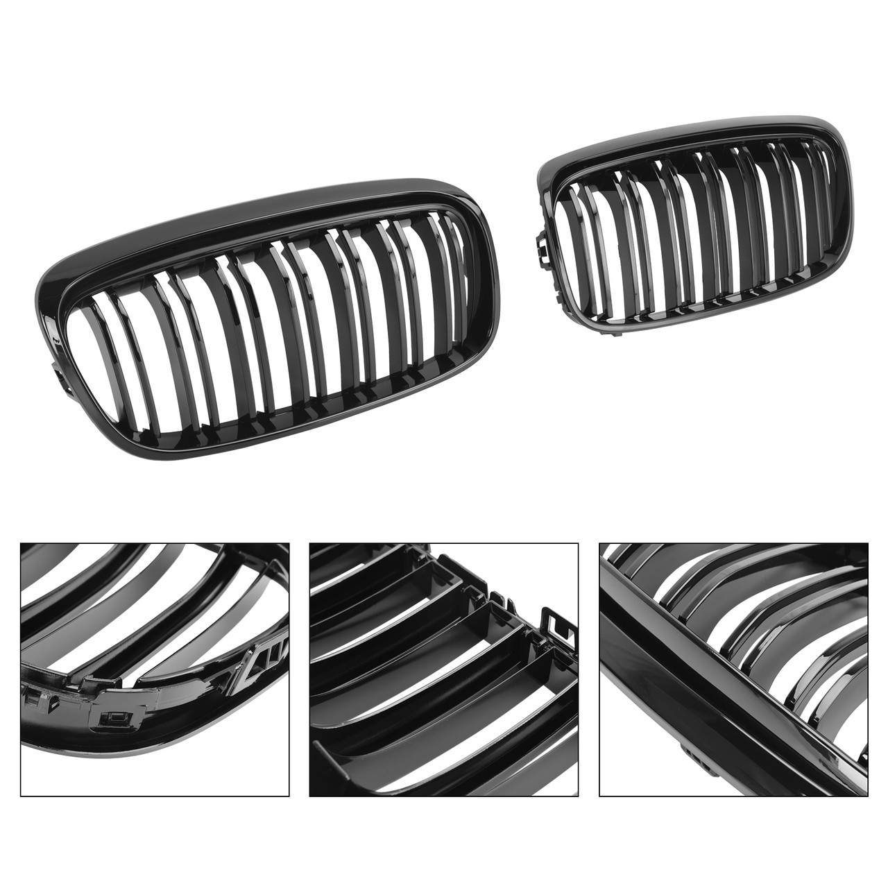 Gloss Black Front Grill Grille Fit BMW 2 Series Gran Tourer F45 F46 2015-2018