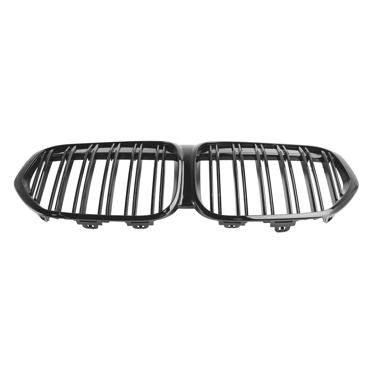 Gloss Black Front Kidney Grille Grill Fit BMW X1 F48 F49 2019-2021 Dual Slat