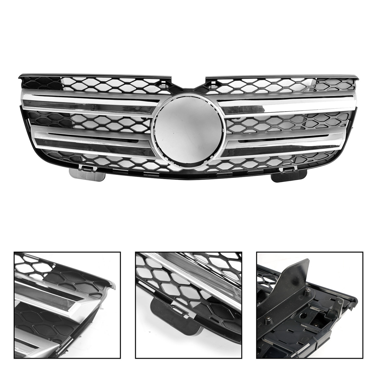 Front Bumper Grille Grill Fit Mercedes Benz GL-Class X164 2007-2009 Chrome