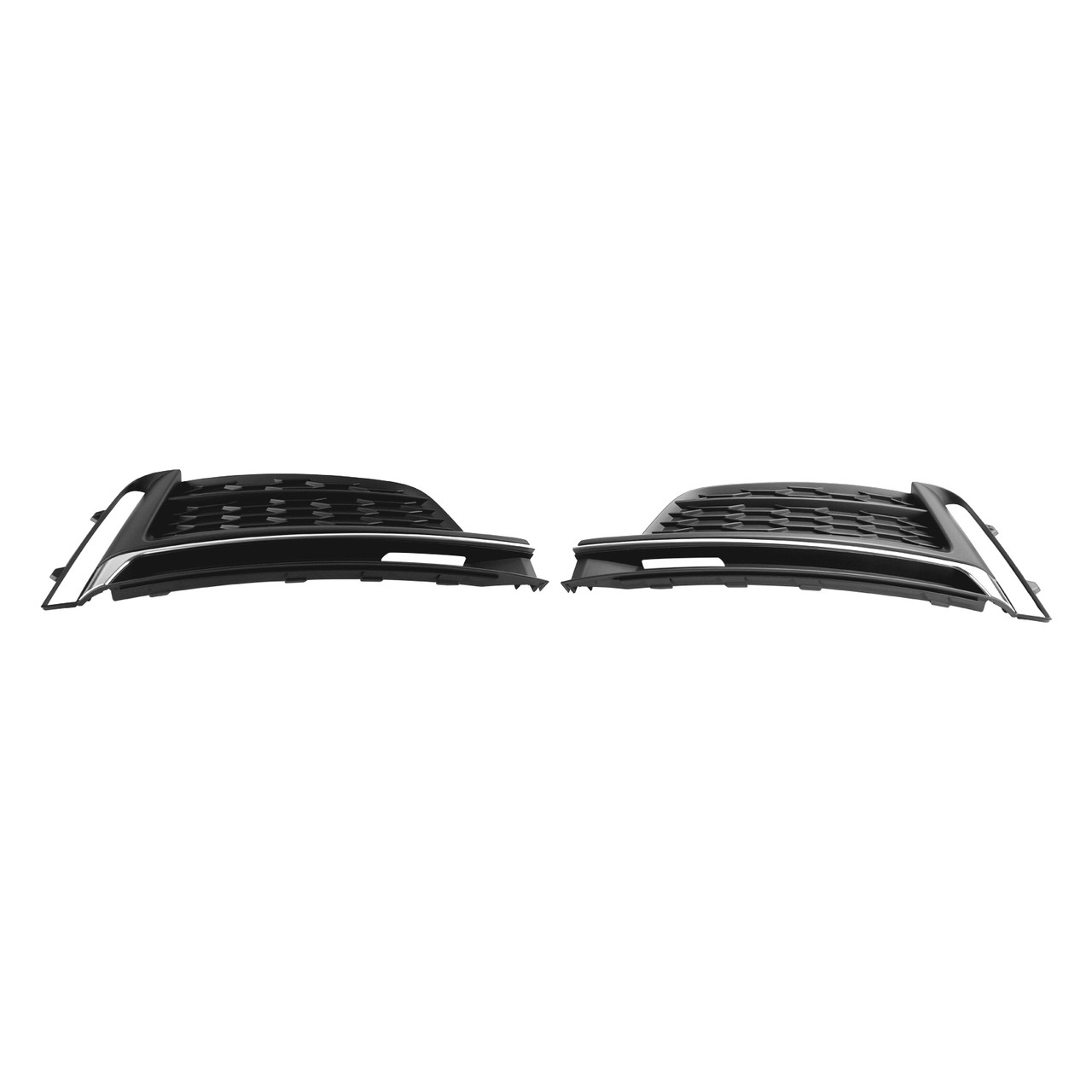 2PCS Front Bumper Fog Light Grille Cover Trim Fit Audi A5 S-Line S5 2018-2019