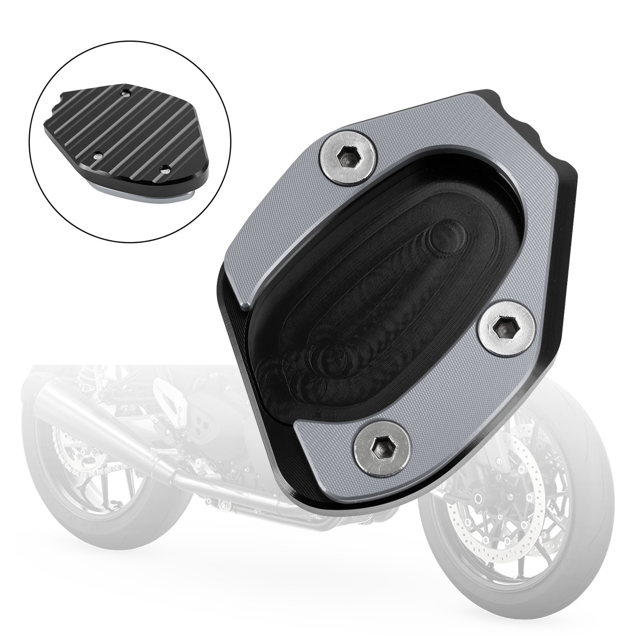 Kickstand Enlarge Plate Pad fit for speed twin 1200 19-21 thruxton 1200/R 16-19 TI