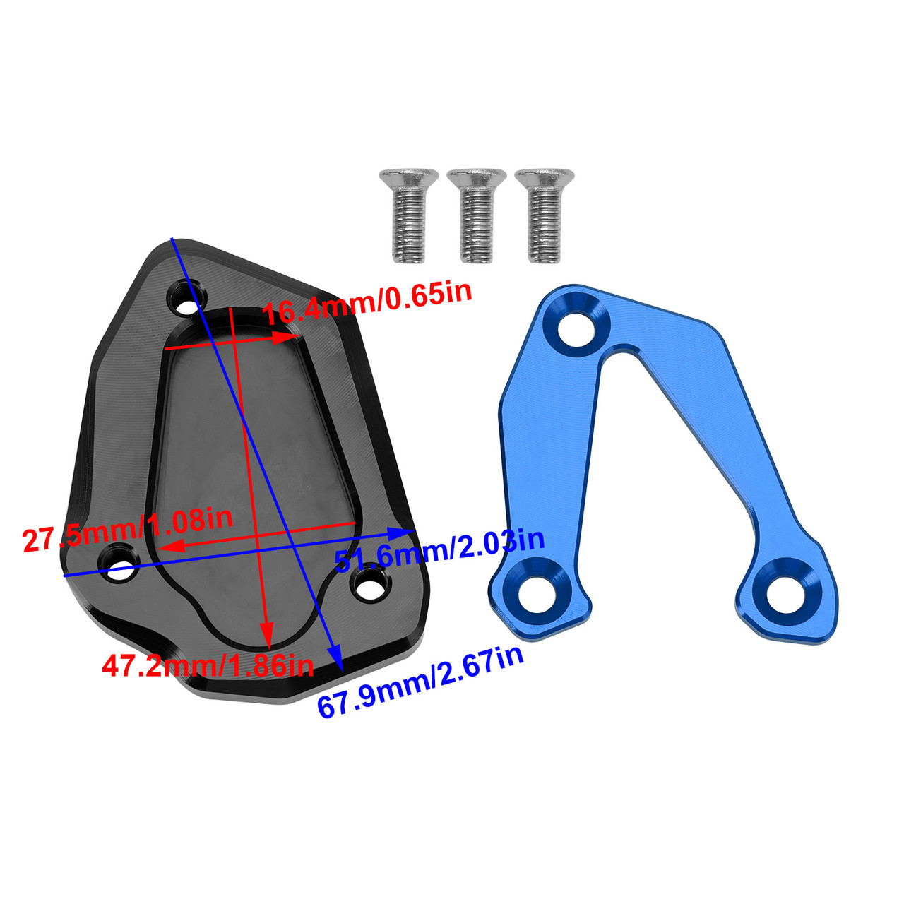 Kickstand Enlarge Plate Pad fit for BMW S1000RR 2020+ Blue