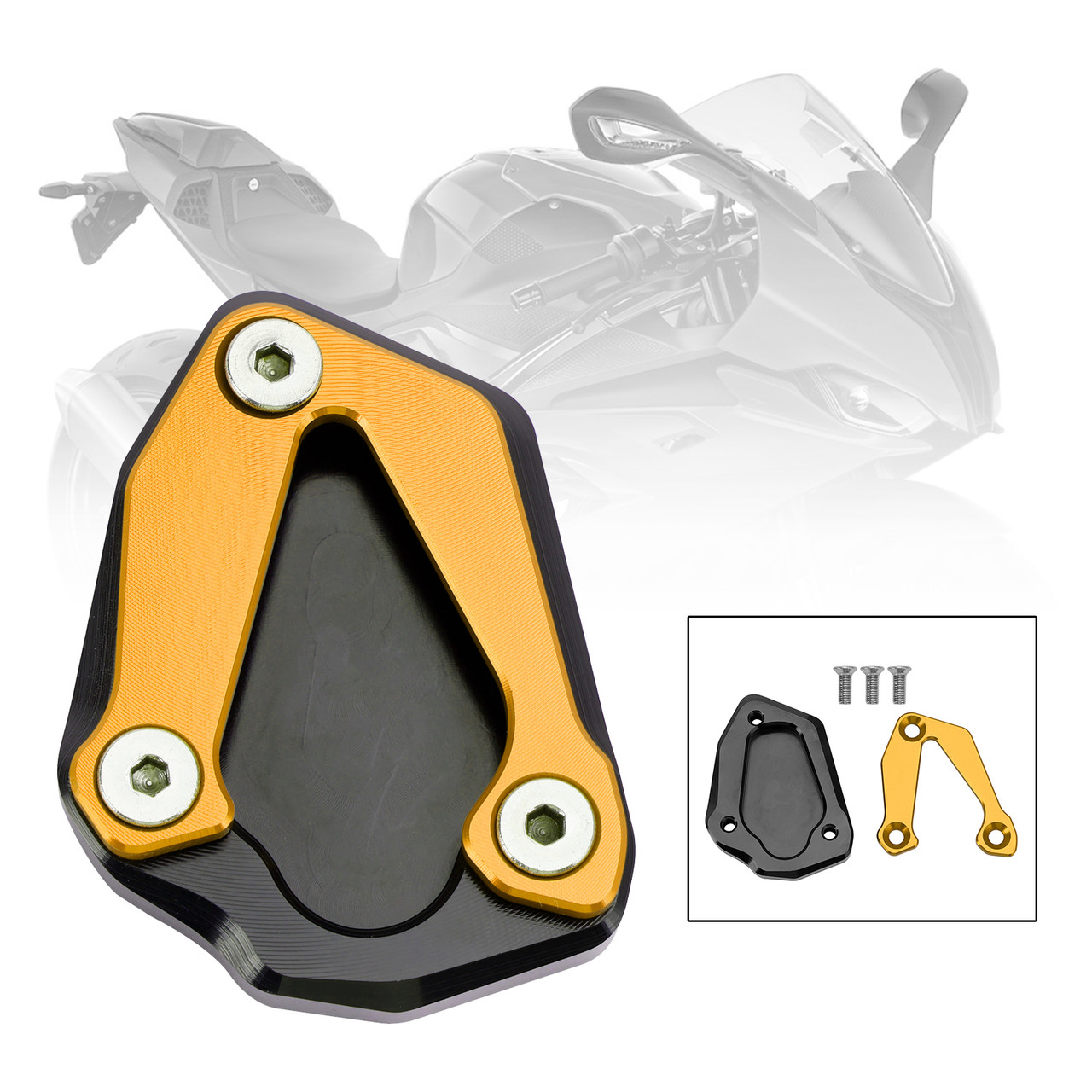 Kickstand Enlarge Plate Pad fit for BMW S1000RR 2020+ Gold