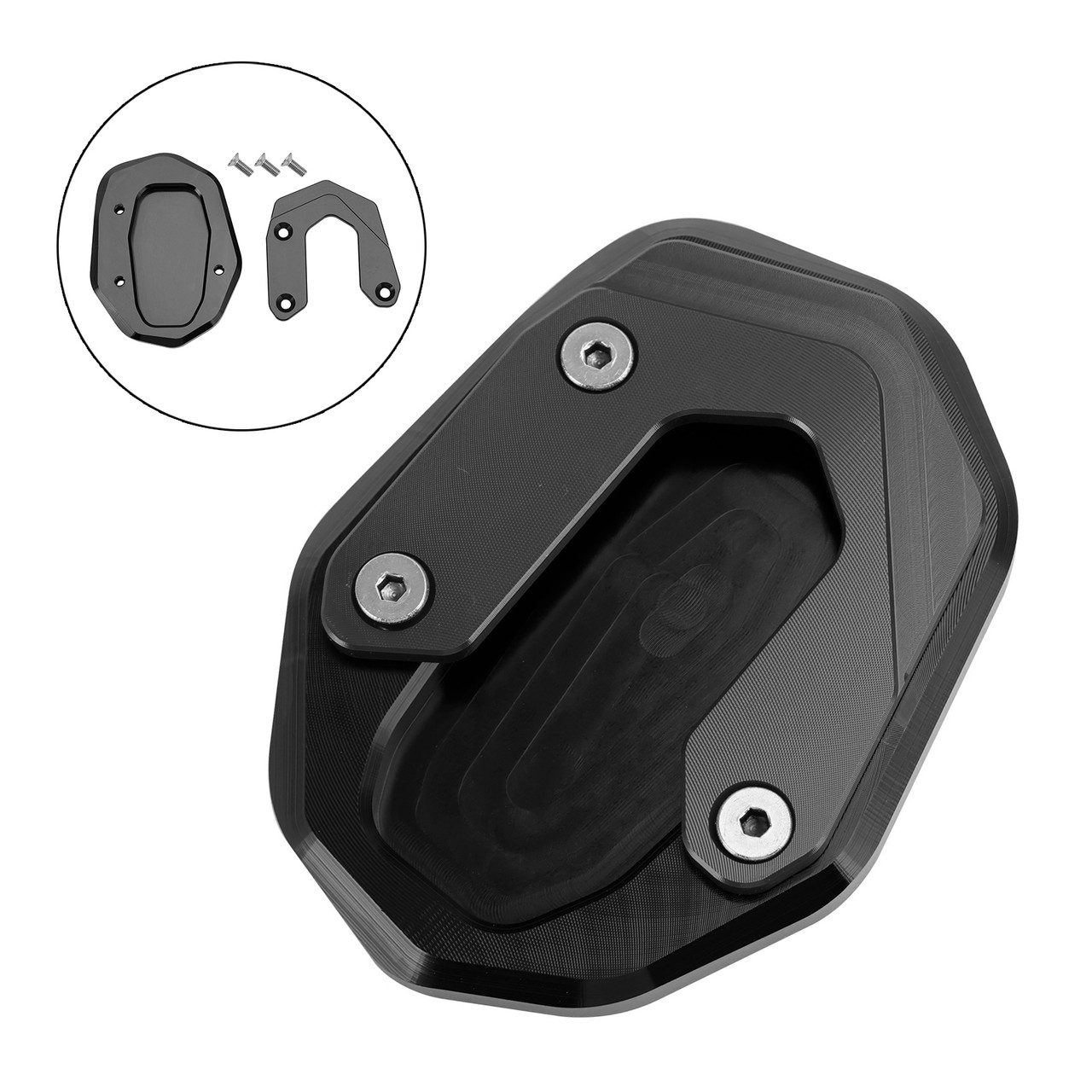 Kickstand Enlarge Plate Pad fit for Ducati Scrambler 400/800/1100 2015-2020 BLK