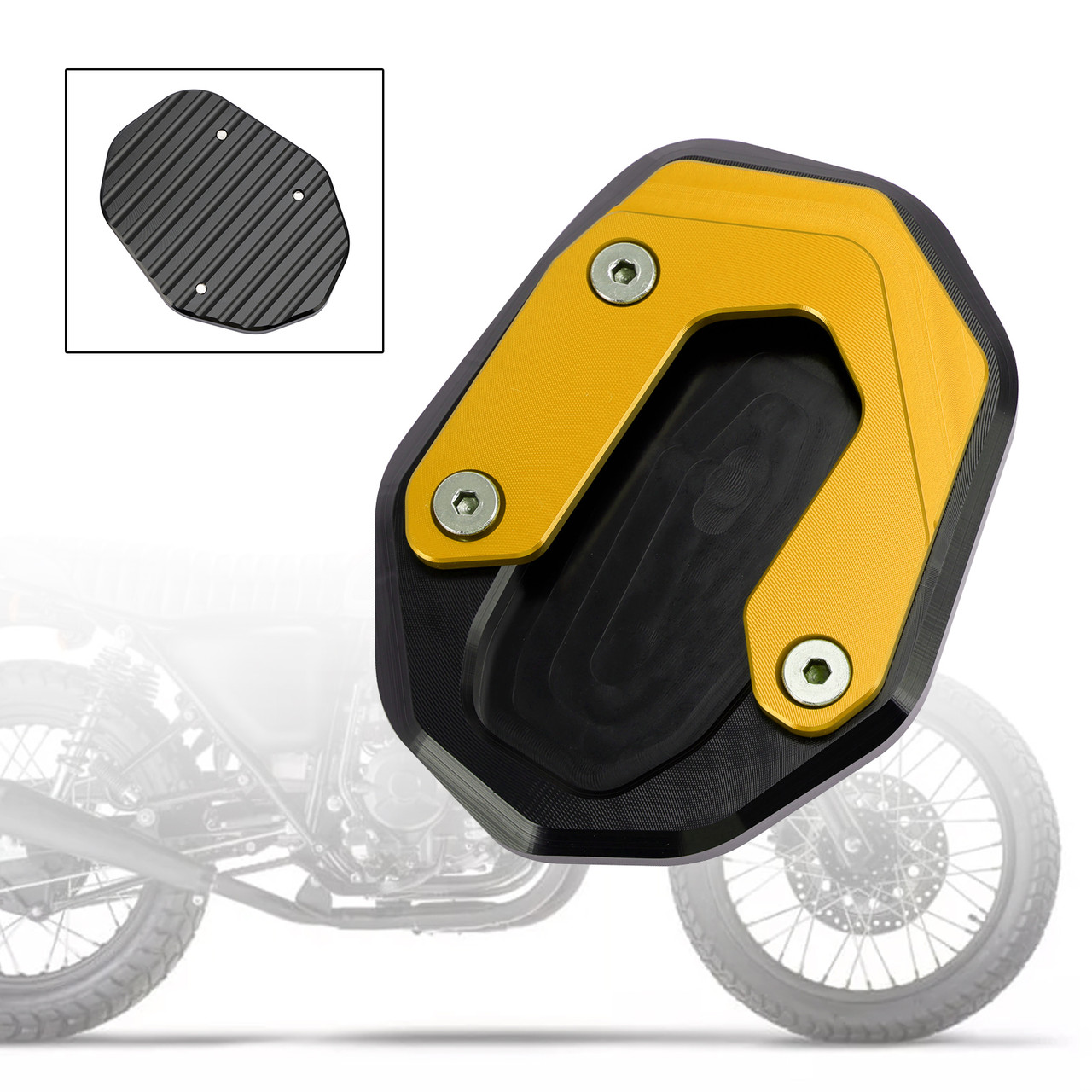 Kickstand Enlarge Plate Pad fit for Ducati Scrambler 400/800/1100 2015-2020 Gold