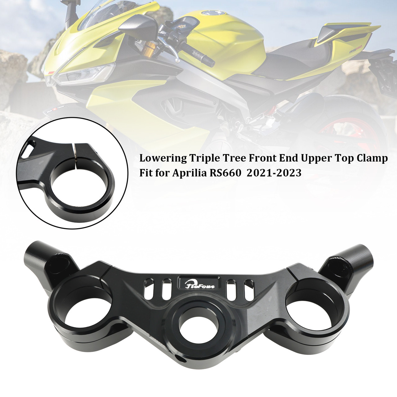 Lowering Triple Tree Front Upper Top Clamp For Aprilia RS 660 RS660 2021-2023