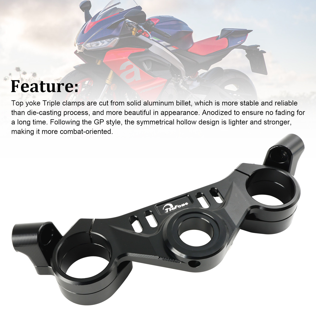 Lowering Triple Tree Front Upper Top Clamp For Aprilia RS 660 RS660 2021-2023
