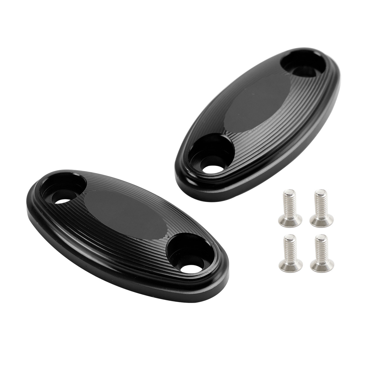 CNC Aluminum Black Mirror Block Off Plates For Honda CBR500R CBR600RR 2013-2020