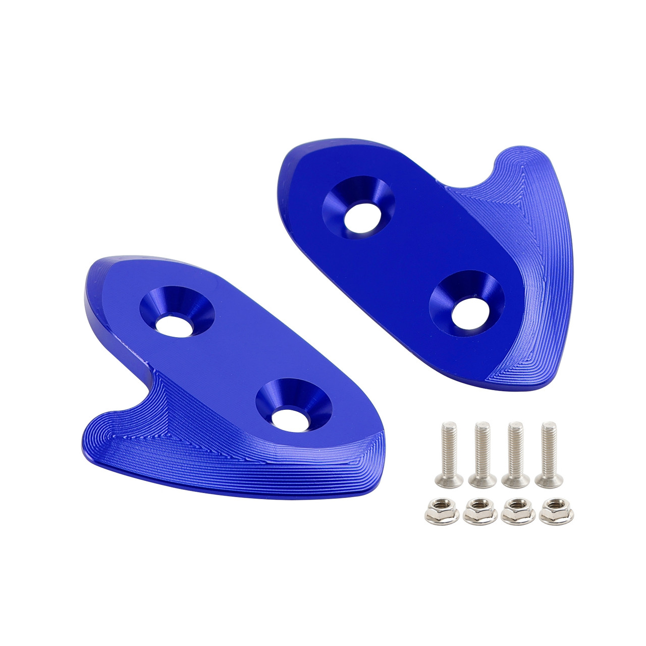 CNC Aluminum Blue Mirror Block Off Plates For Yamaha R1 / R1M / R1S 2015-2019