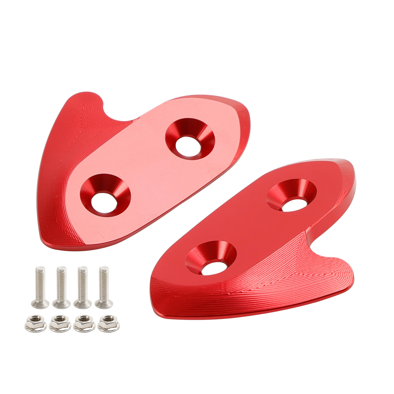CNC Aluminum Red Mirror Block Off Plates For Yamaha R1 / R1M / R1S 2015-2019