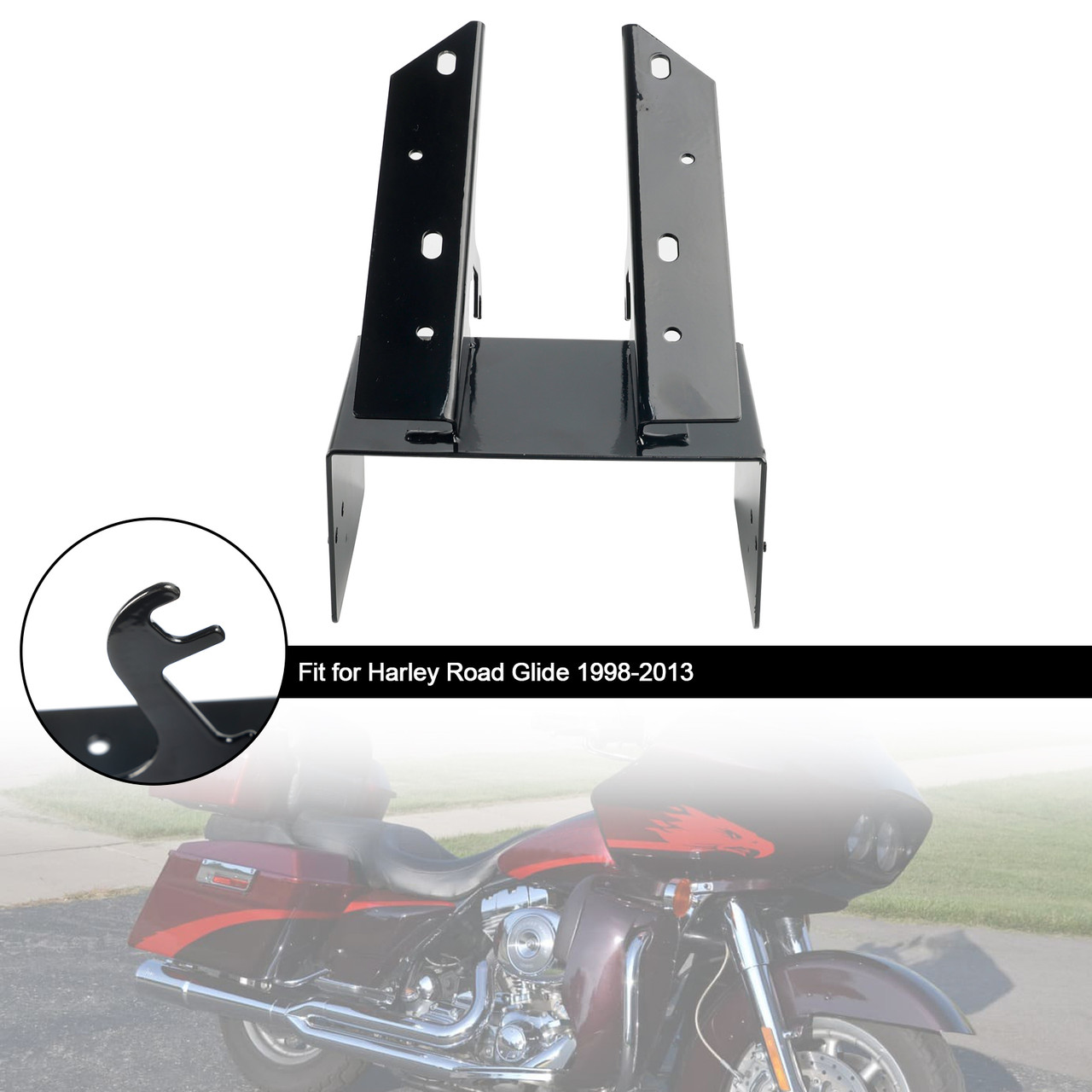 Steel Front Fairing Radio Caddy Mount Bracket Fit For Road Glide 1998-2013