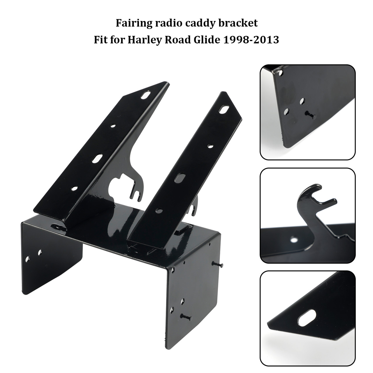 Steel Front Fairing Radio Caddy Mount Bracket Fit For Road Glide 1998-2013