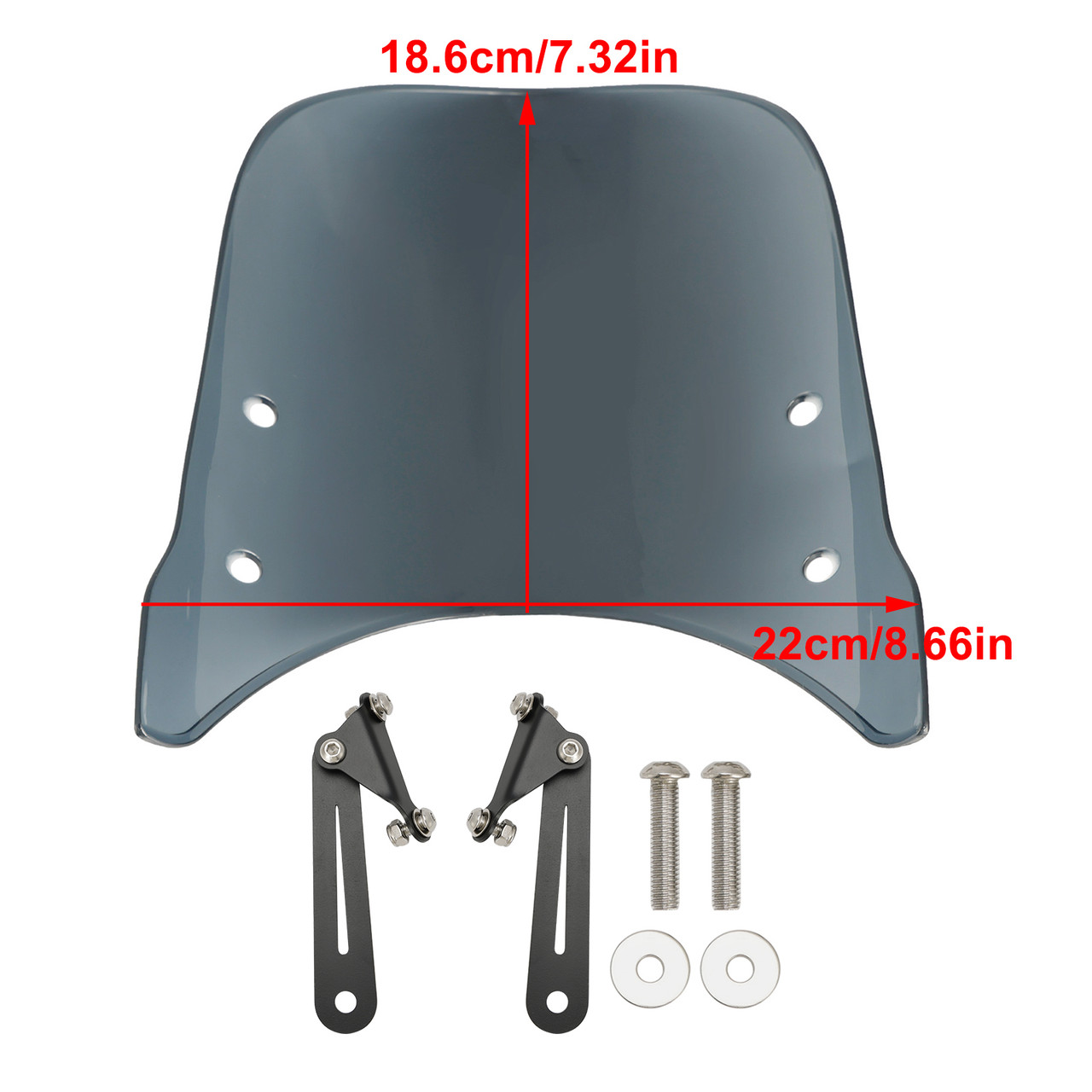 Windshield WindScreen fit for MOTO GUZZI V7 Classic 2016-2023 V9 Bobber 2018-23 Gray