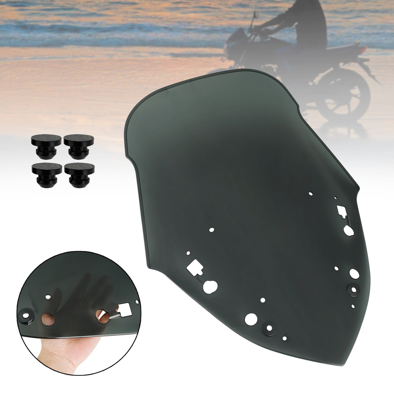 ABS Motorcycle Windshield WindScreen fit for YAMAHA X-MAX 300 2017-2022 BLK