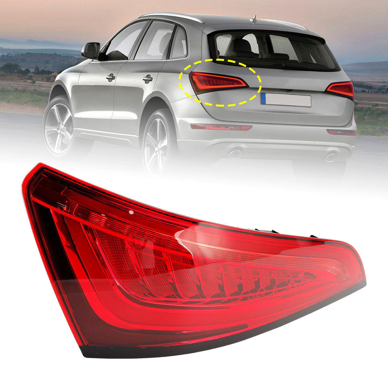 2014-2016 Audi Q5 8R Left Rear Tail Light Lamp 8R0945093C Generic