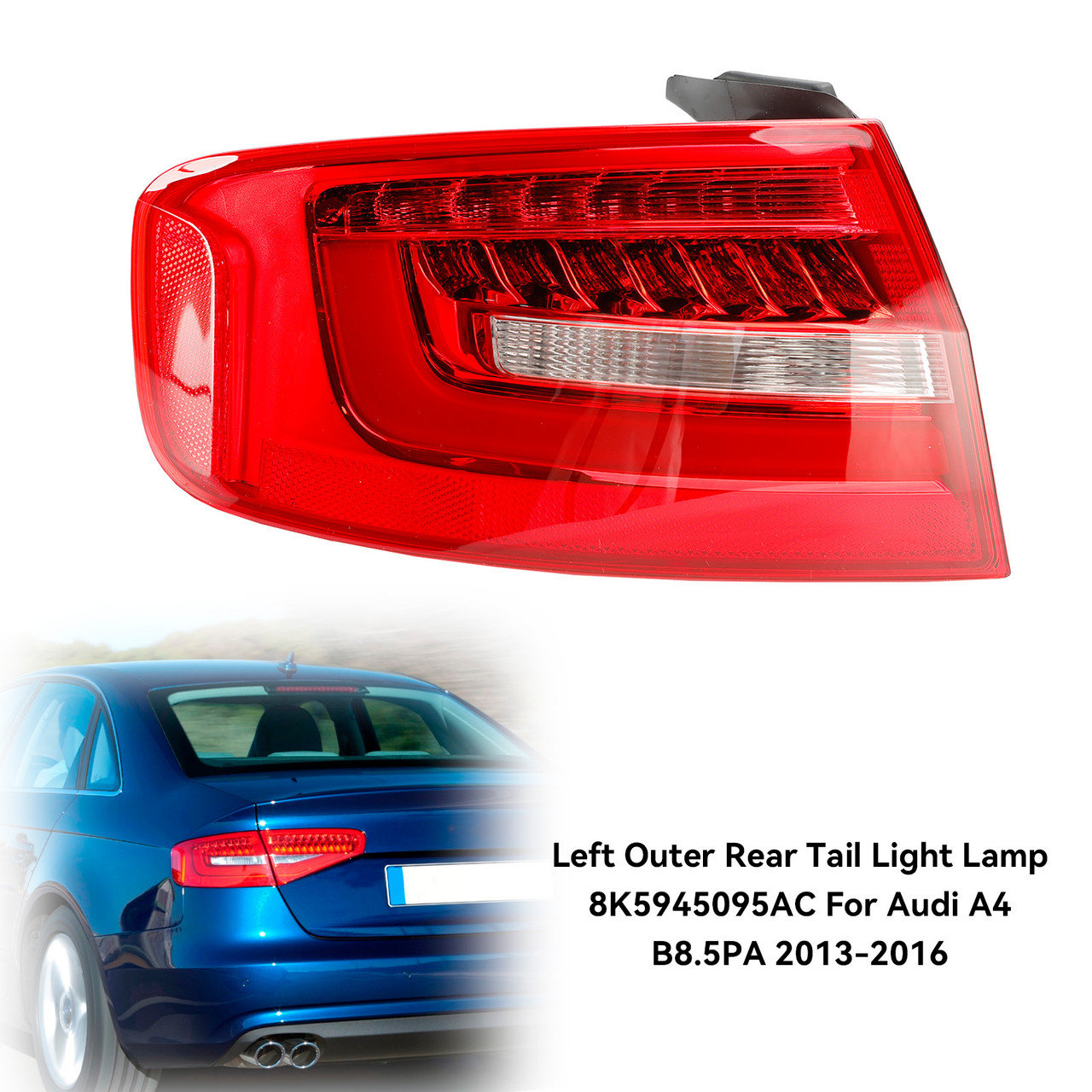 2013, 2015-2016 Audi A4 Quattro Premium, Premium Plus Left Outer