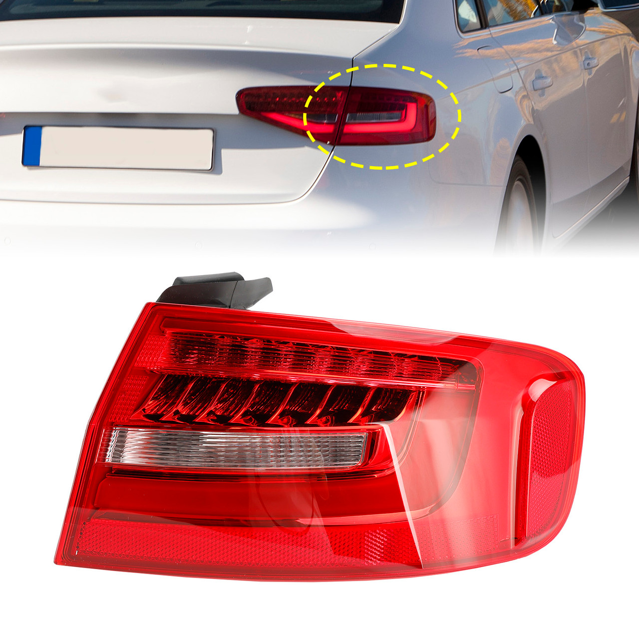 2013-2014 Audi A4 Base Right Outer Rear Tail Light Lamp 8K5945096AC Generic