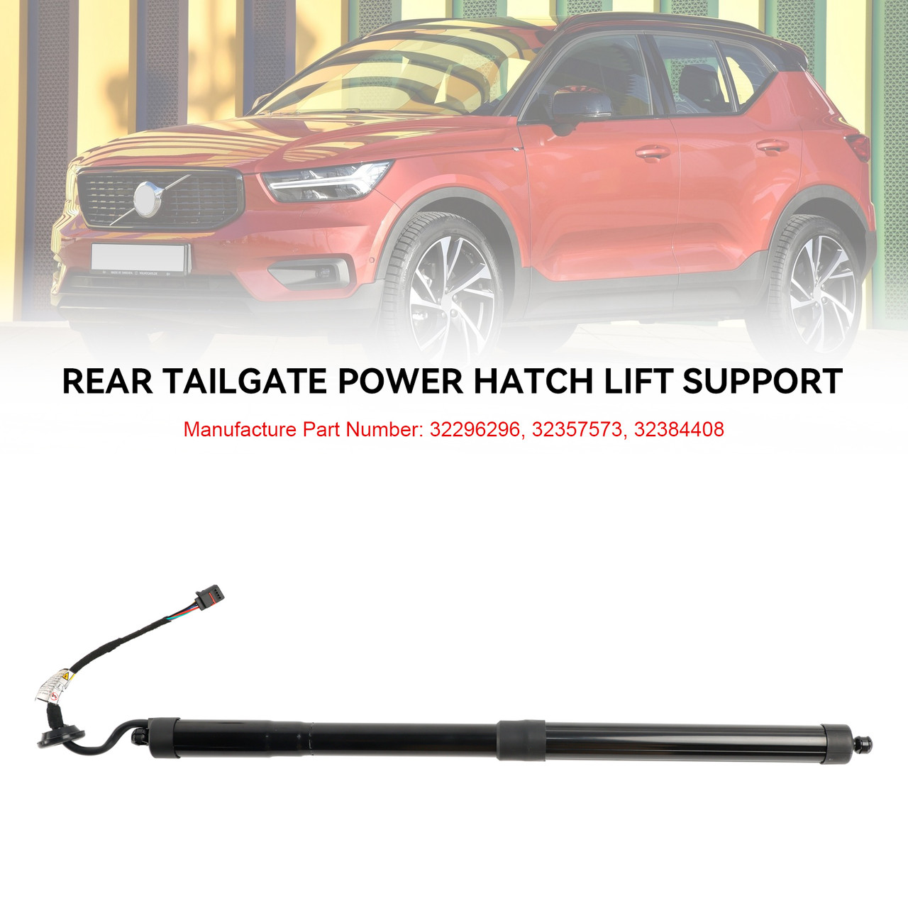 2017-2023 Volvo XC40 536 left Rear Tailgate Power Hatch Lift Support 32296296, 32357573, 32384408 black Generic