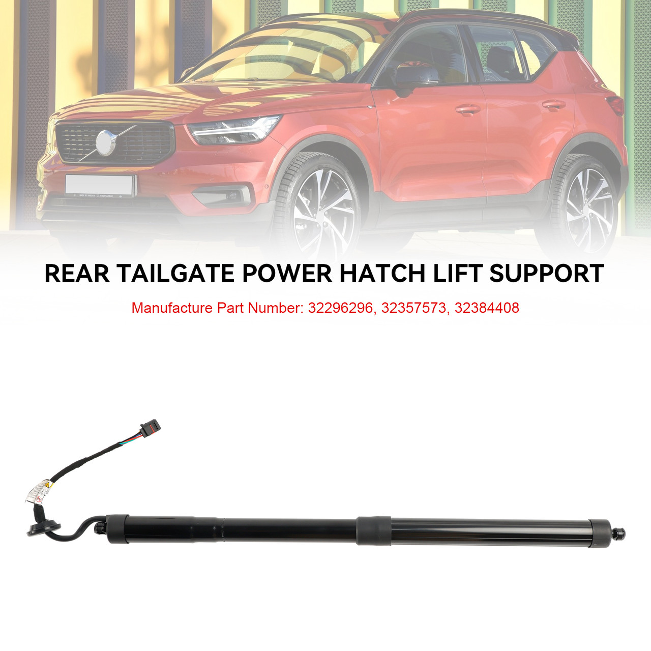 2017/10-2023/12 Volvo XC40 536 2.0L left Rear Tailgate Power Hatch Lift Support 32296296, 31479594, 32357573, 32384408 black Generic