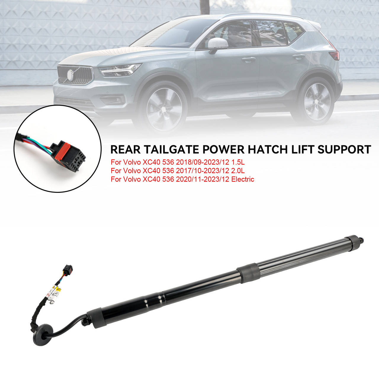 2018/09-2023/12 Volvo XC40 536 1.5L right Rear Tailgate Power Hatch Lift Support 32296297 black Generic