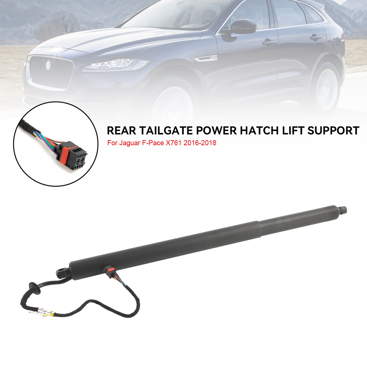 2016-2018 Jaguar F-Pace X761 left or right Rear Tailgate Power Hatch Lift Support HK8370354AA, T4A1144, T4A34990, HK83-70354-AA, HK8370354AA, HK83-70354-AA, black Generic