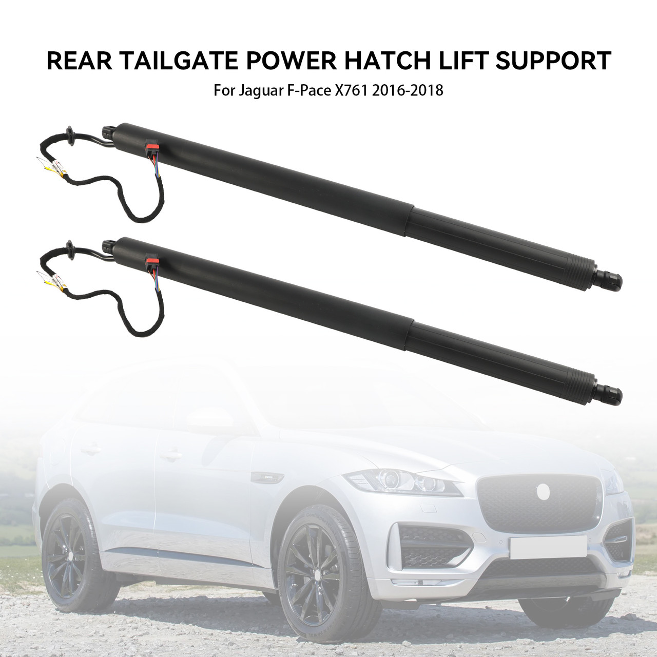 2016-2018 Jaguar F-Pace X761 left and right Rear Tailgate Power Hatch Lift Support HK8370354AA, T4A1144, T4A34990, HK83-70354-AA, HK8370354AA, HK83-70354-AA,black Generic