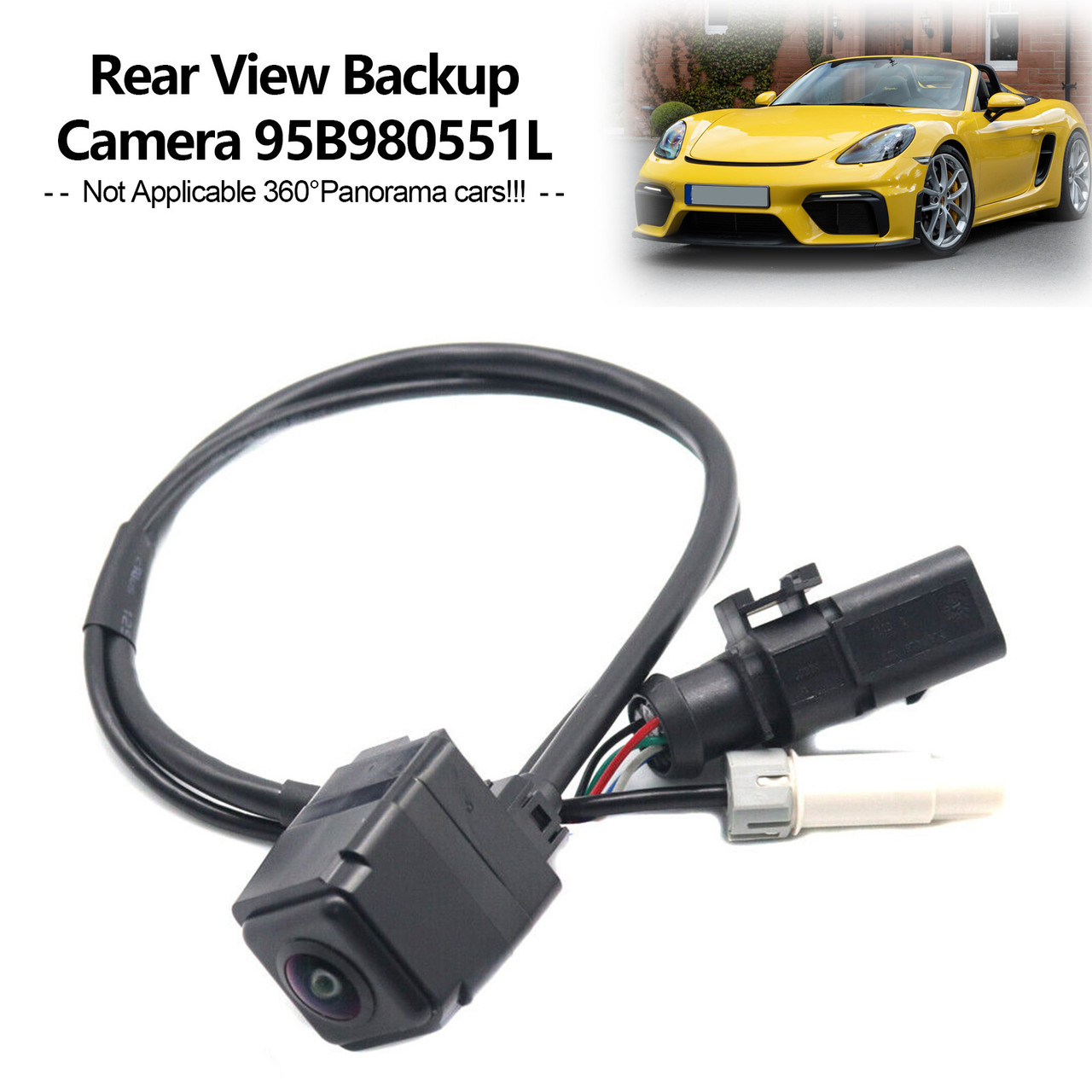 2017-2023 Porsche 718 Rear View Backup Camera 95B980551L black Generic