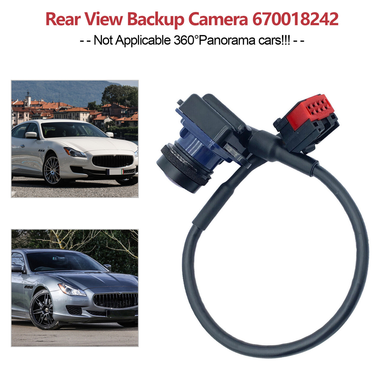 2014-2016 Maserati Ghibli Rear View Backup Camera 670018242 black