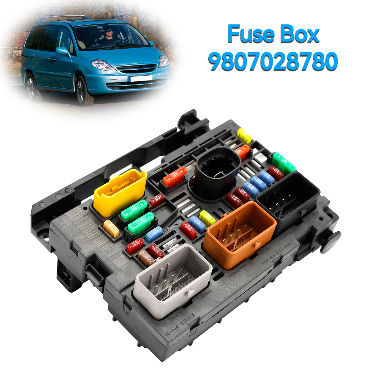 2008 onwards Citroen Berlingo C4 C8 Peugeot Partner 307 608 Fuse Box BSM 9807028780 Multicolor Generic