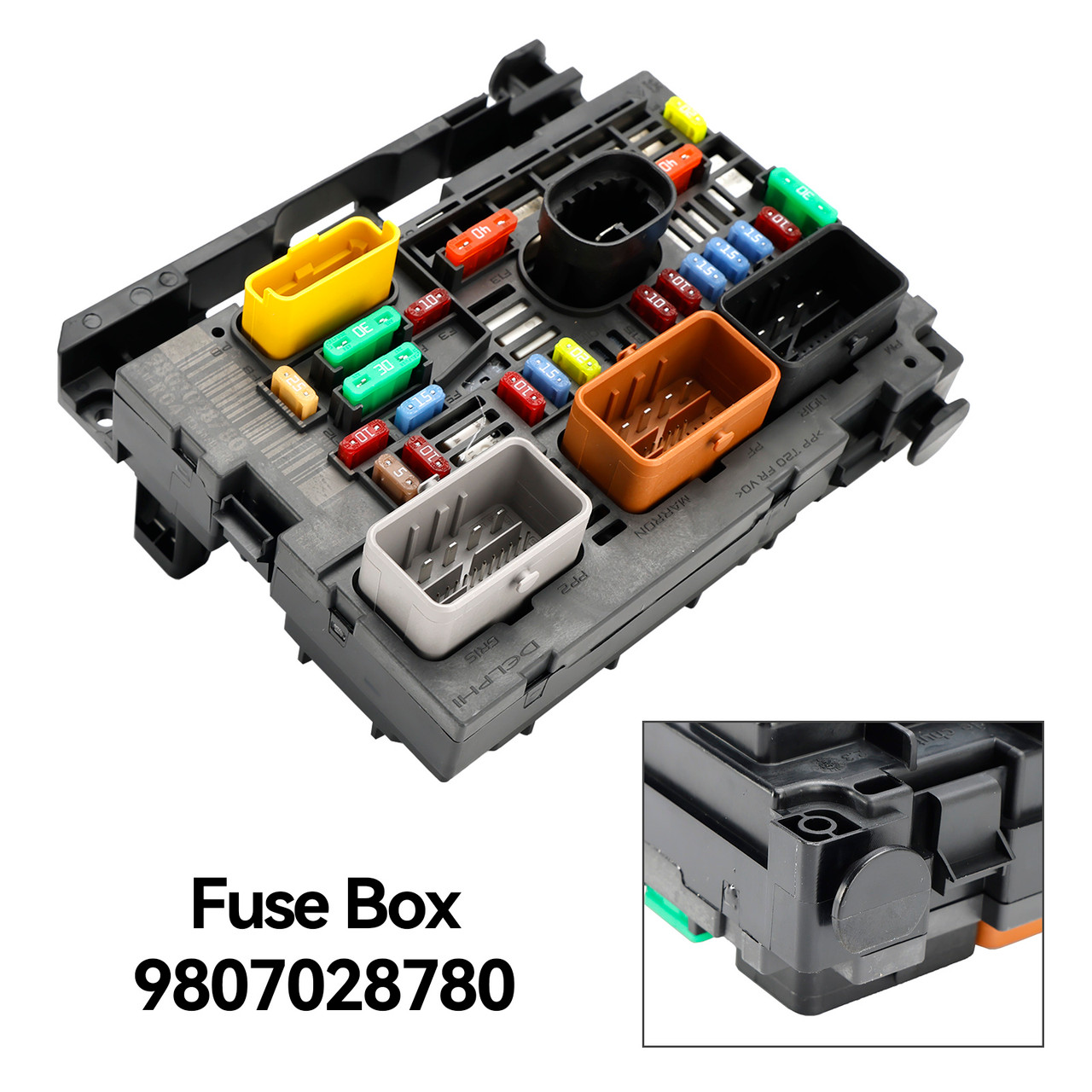 2007 onwards Peugeot 308 CC (4B_) Fuse Box BSM 9807028780 Multicolor Generic