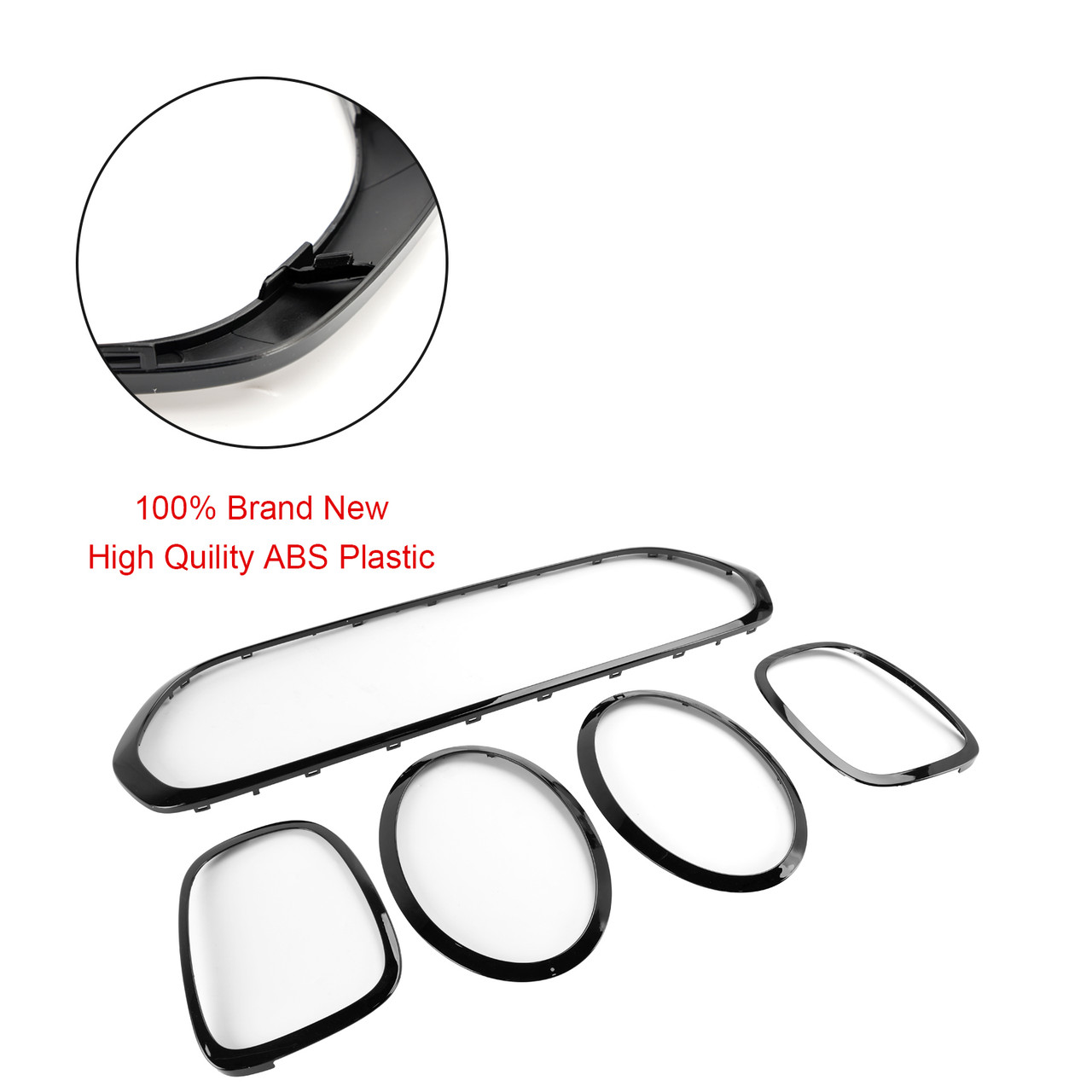 2015 onwards MINI F57 2 Door Convertible Cooper S, Cooper SD Front Bumper Grill Surround Trim+Front Fog Light Cover Trim+Rear Fog Light Cover Trim 51137449207 Generic