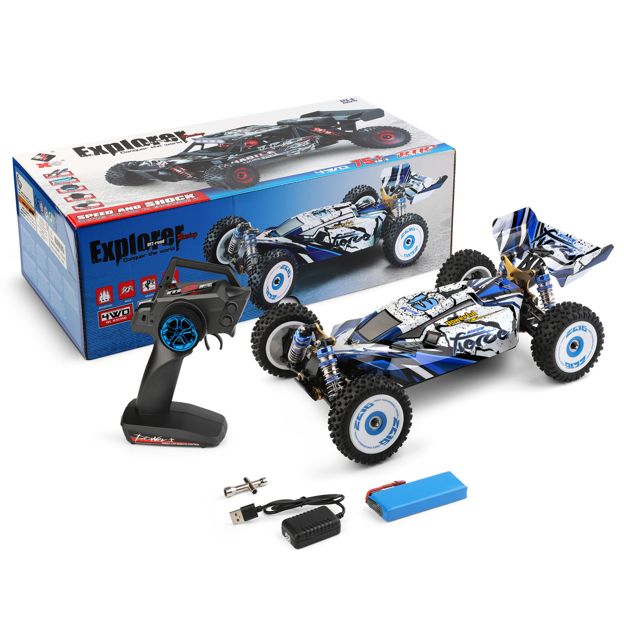 Wltoys 124017 Brushless RTR 1/12 2.4G 4WD 75km/h RC Car Metal Chassis Toy Gift