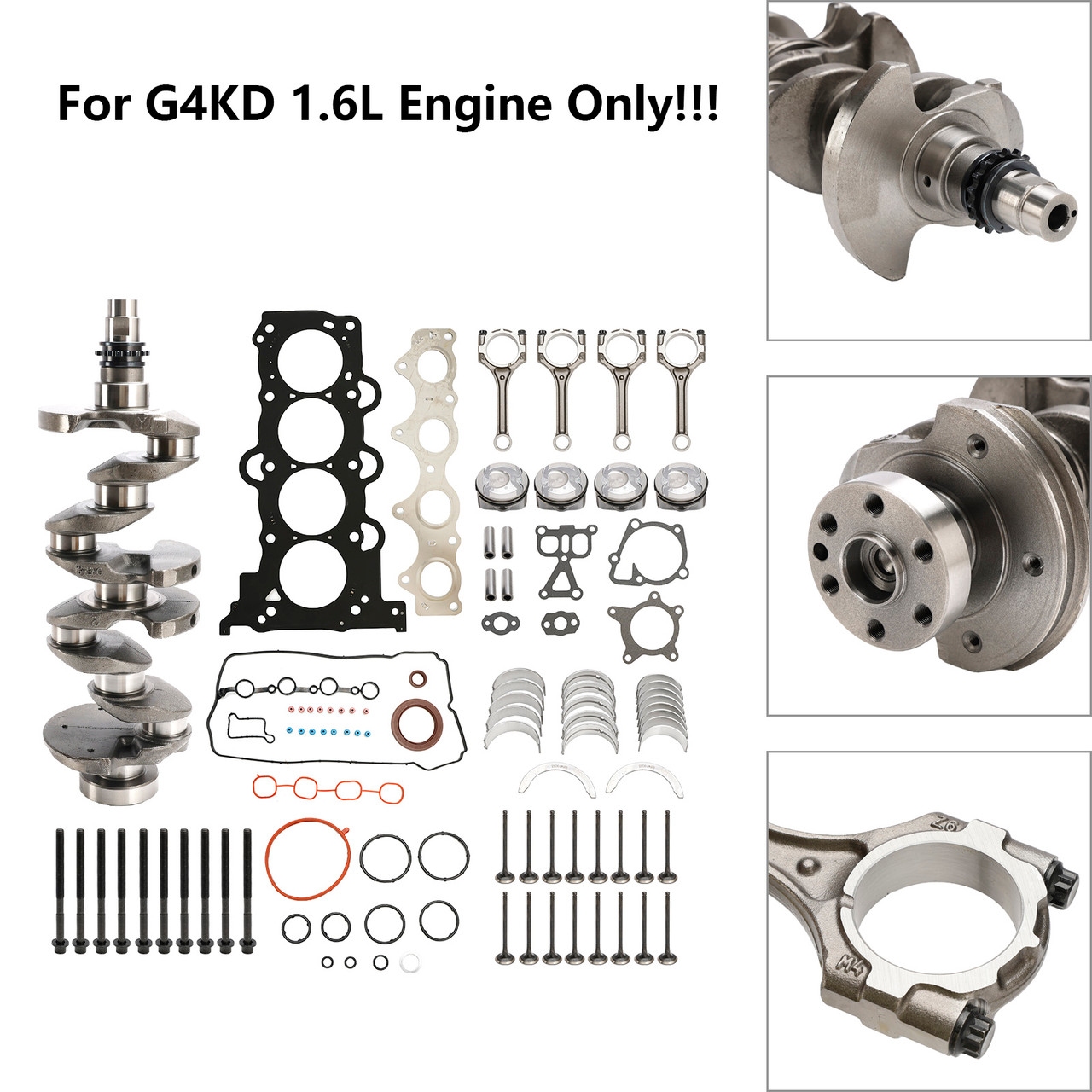 2010-2021 Kia Sportage (SL, QL) Engine Rebuild Overhaul Kit w/Crankshaft & Connecting Rod 231102B610 235102B000 Generic