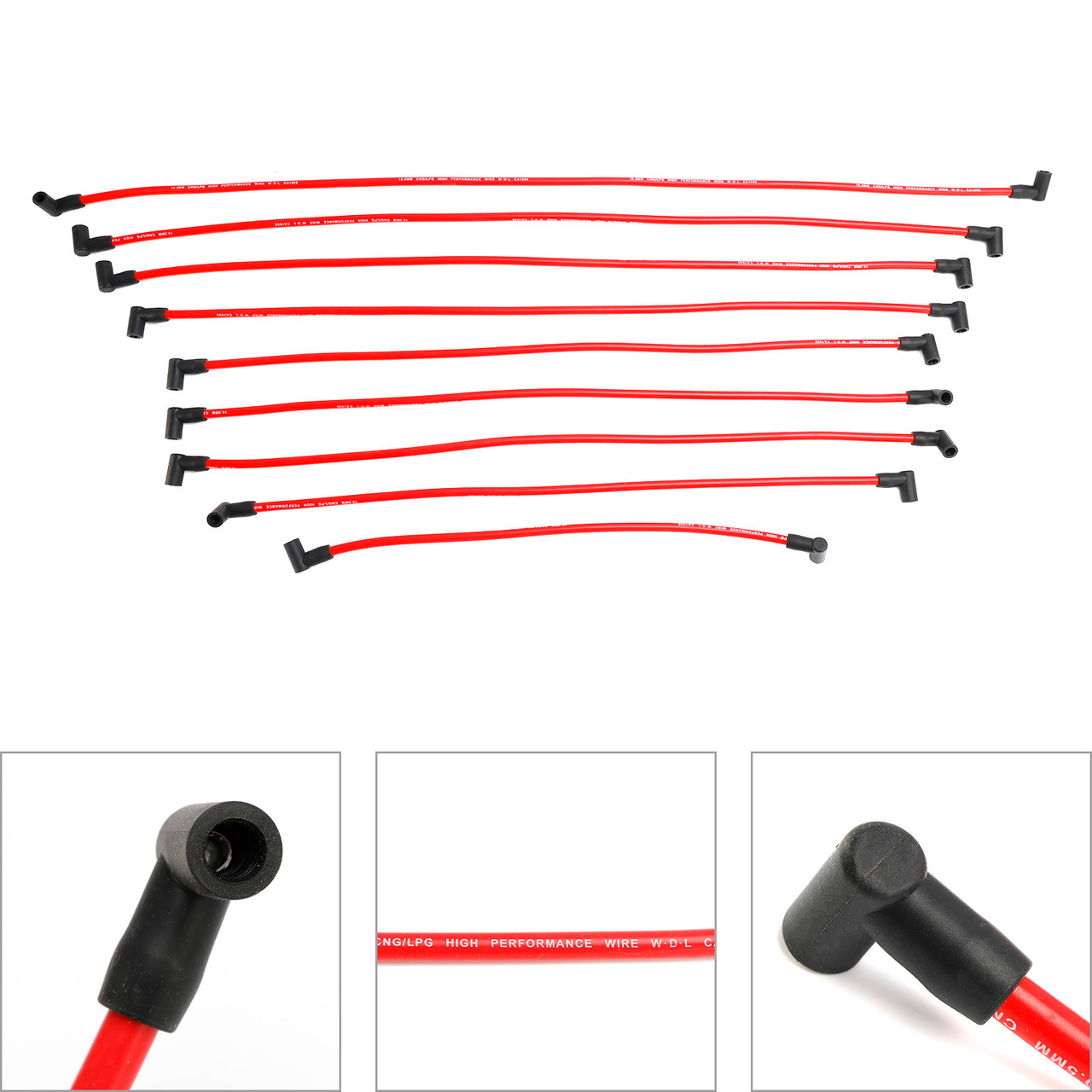 Chevy SBC BBC 350 383 454 8.5MM Electronic Ignition Spark Plug Wire Set WIRED030PWSBC350 Generic