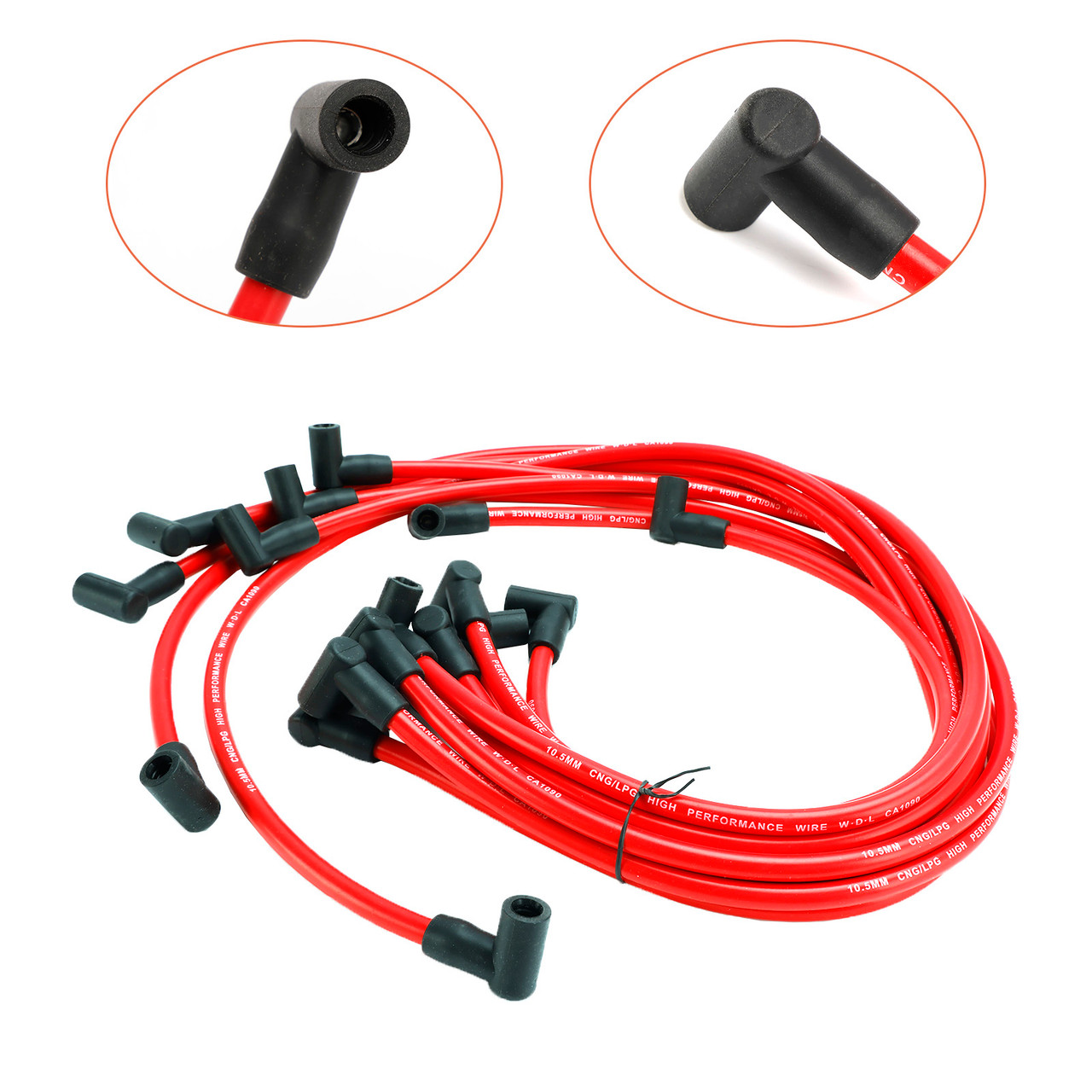 Chevy SBC BBC 350 383 454 8.5MM Electronic Ignition Spark Plug Wire Set WIRED030PWSBC350 Generic