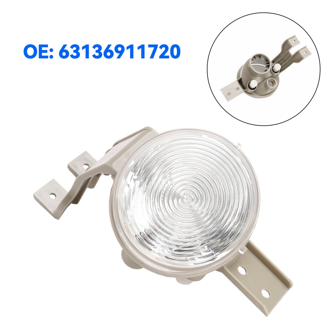 2001-2007 Mini Cooper Convertible Front Right Indicator Light Lamp Flasher Clear Lens 63136911719 Generic
