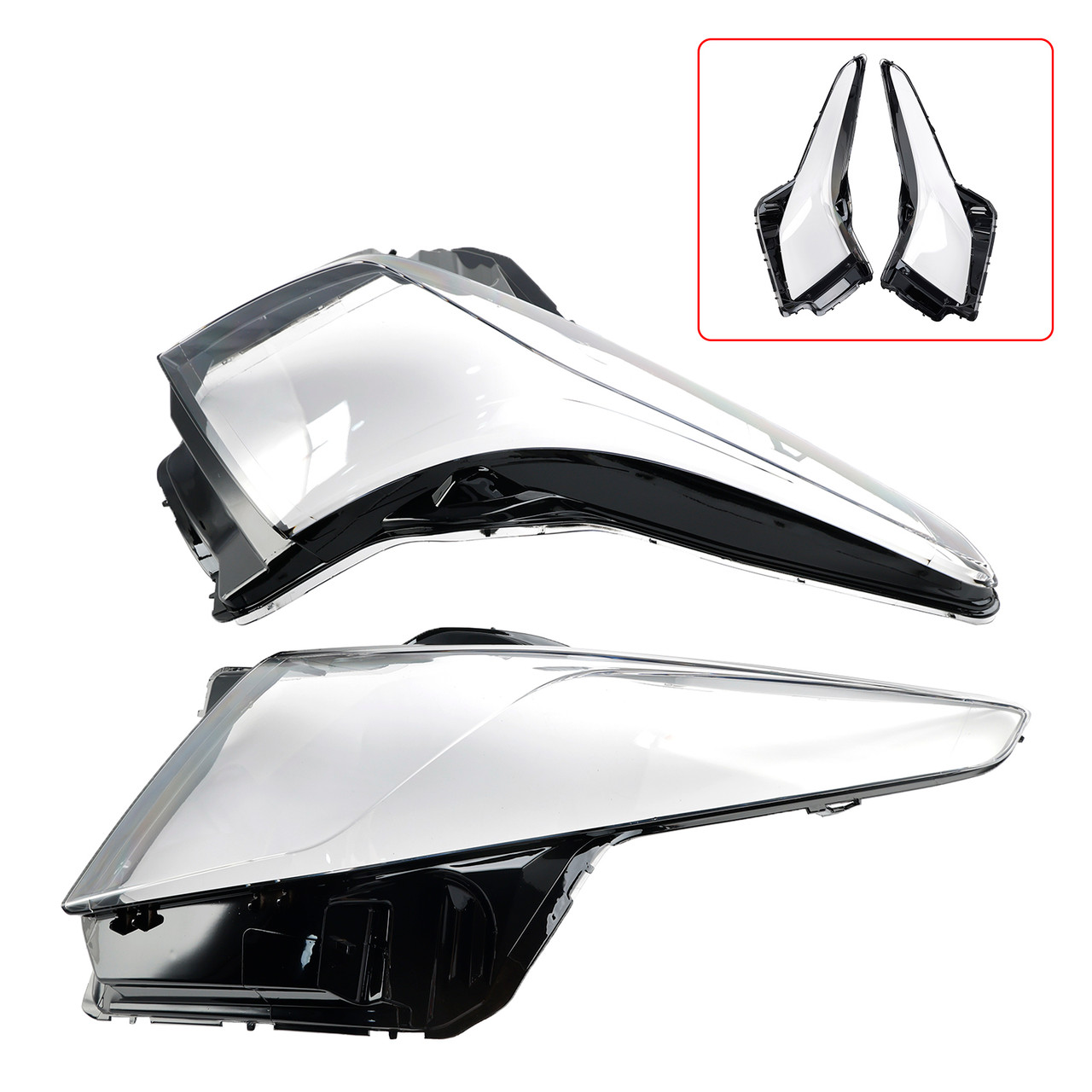 2013-2018 Cadillac ATS Left+Right Headlight Lens Cover Generic