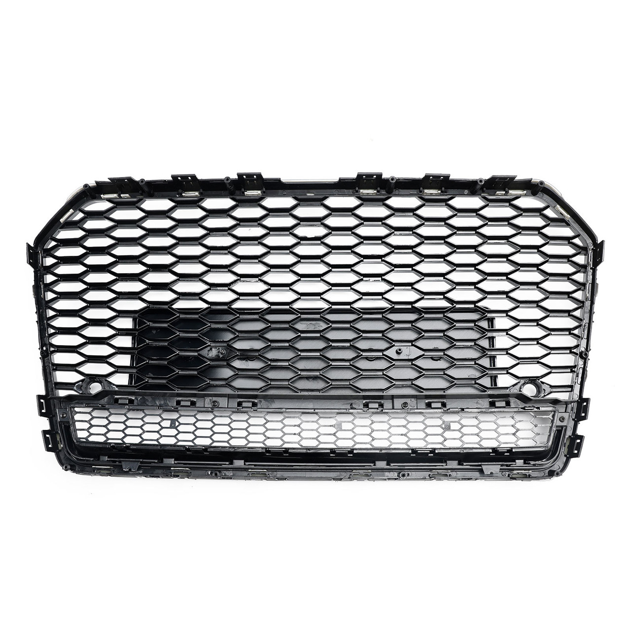 2016-2018 Audi S6 A6 (C7) C7PA RS6 Style Honeycomb Mesh Front Grille Gloss Black Generic