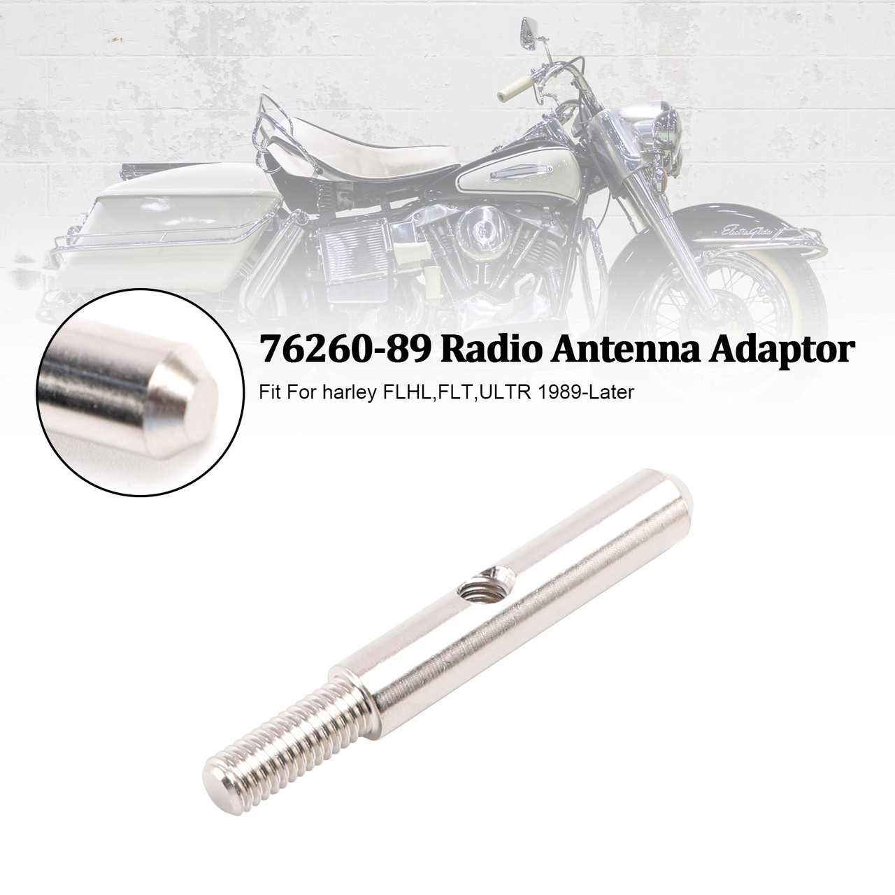 1989-Later Harley FLHL FLT ULTR Radio Antenna Adaptor 76260-89