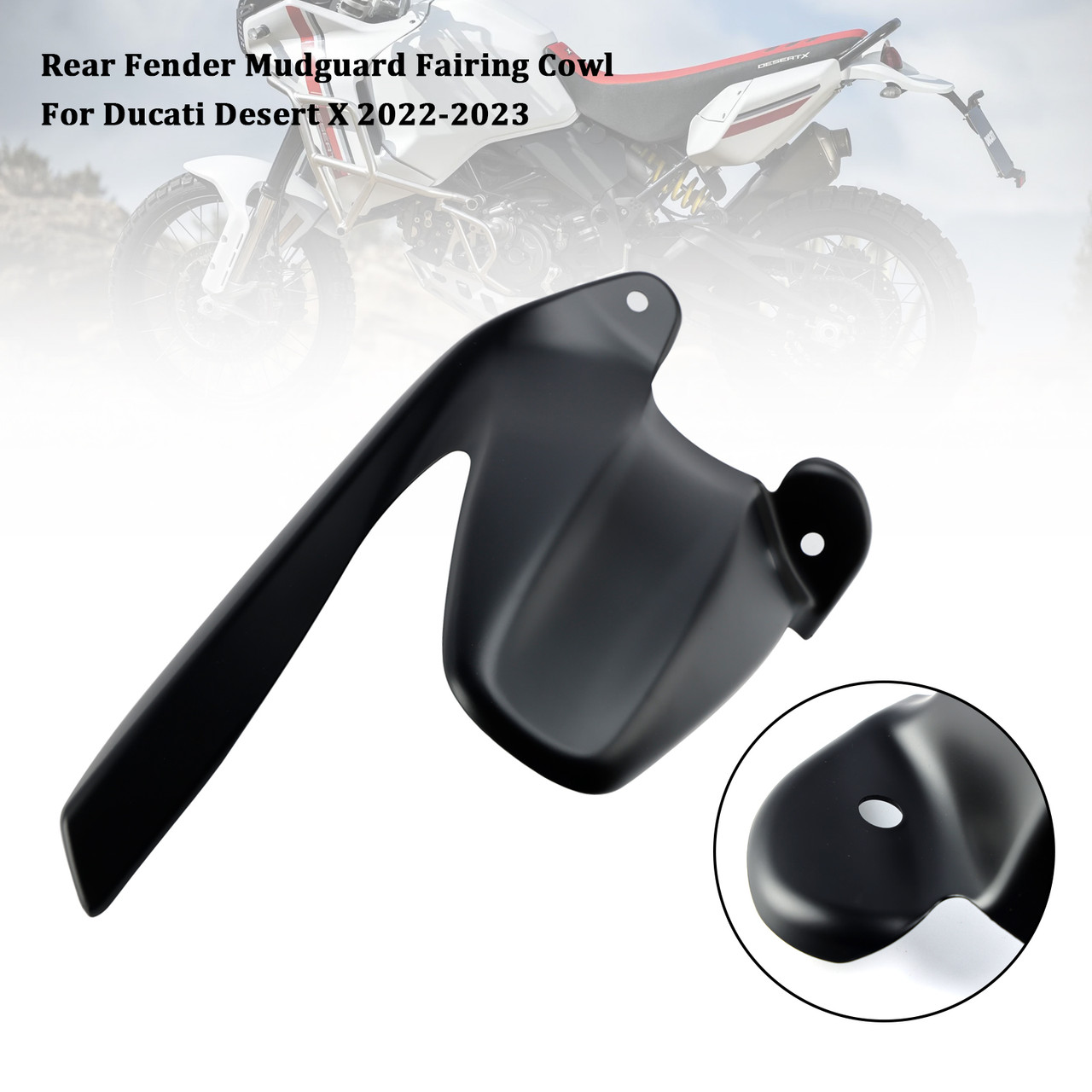 2022-2023 Ducati Desert X Rear Fender Mudguard Fairing Cowl Black
